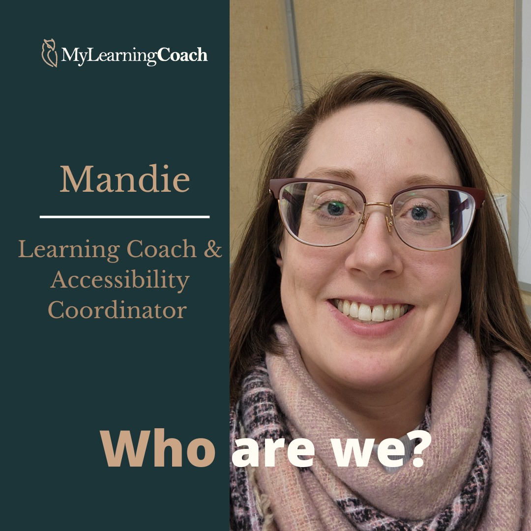 Introducing Mandie!

Mandie (she/her) holds a Bachelor of Science from the University of Alberta and a Professional Master of Education from Queen's University. Her career has been dedicated to supporting student learning and success through individualized academic and learning support.

Mandie began her career as a private tutor before joining NAIT as a professional Math and Physics Tutor, where she helped students build confidence and mastery in challenging subjects. She later transitioned to the role of Learning Strategist at NAIT, collaborating with colleagues to provide individualized support to students with disabilities and to help them develop effective learning strategies tailored to their unique needs.

Mandie describes her career path as "educationally adjacent," reflecting her passion for working alongside students outside the traditional classroom environment. Throughout her career, she has focused on empowering learners to build the academic, organizational, and self-advocacy skills they need to succeed both in their studies and beyond. She is committed to fostering student confidence, independence, and lifelong learning through personalized, strengths-based support.