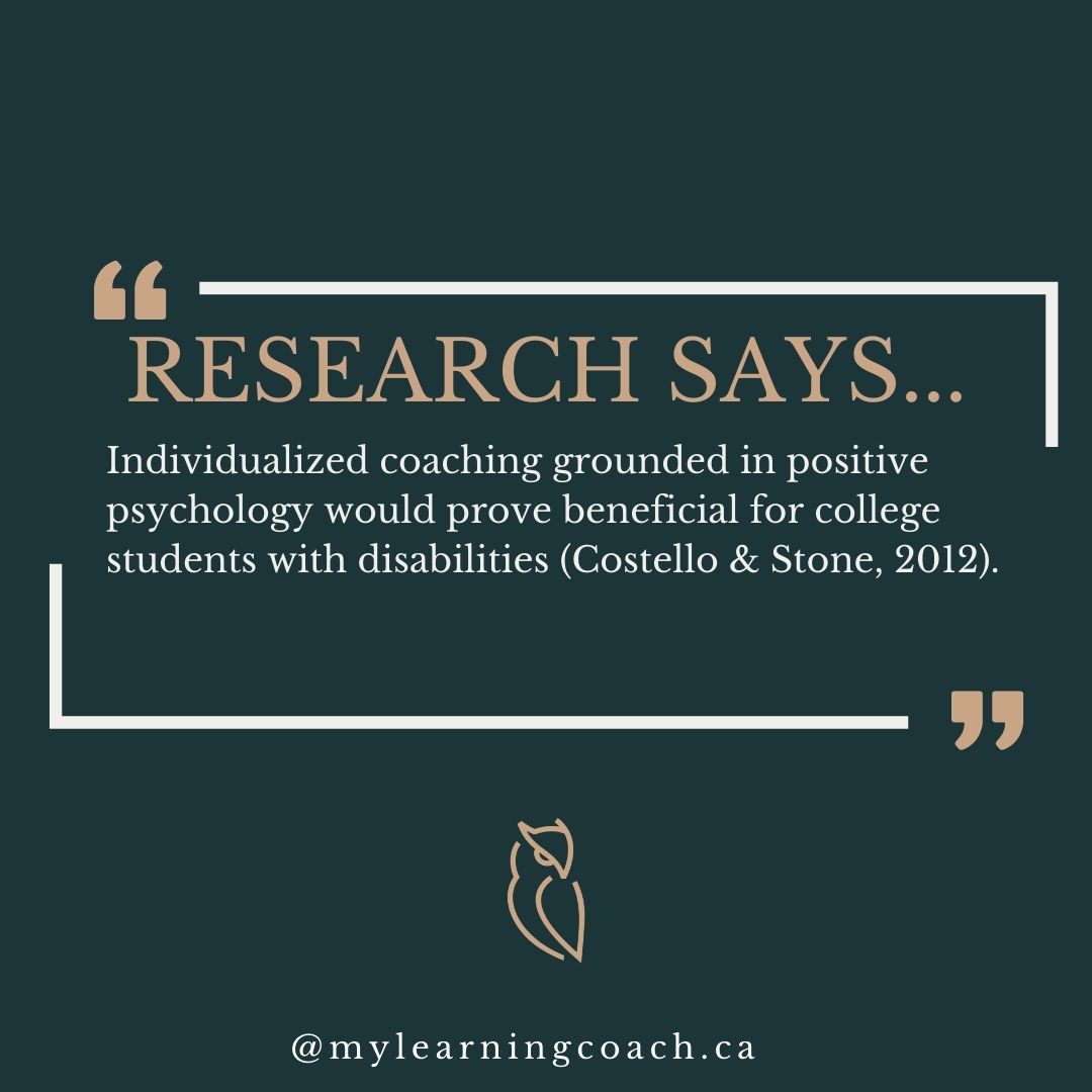 Research shows that individualized coaching grounded in positive psychology can be highly beneficial for college students with disabilities. By focusing on strengths, self-efficacy, and personalized strategies, coaching supports students in building confidence, resilience, and academic success.

 #mylearningcoach #highereducation #accessibilityservices #postsecondarysupport