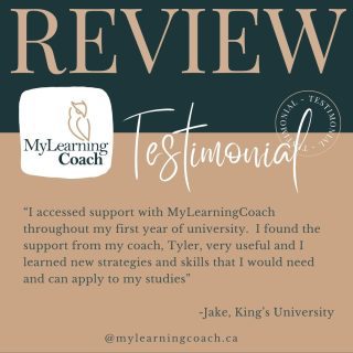 🌟 We love hearing success stories from students who have accessed support with us. Check out this testimonial from a grateful student attending King's University!

"I accessed support with MyLearningCoach throughout my first year of university. I found the support from my coach, Tyler, very useful and I learned new strategies and skills that I would need and can apply to my studies" - Jake, King's University 

 #AcademicSuccess #StudentSupport #EducationMatters #PersonalizedLearning #UniversityLife #LearningStrategies #HigherEducation #MyLearningCoach