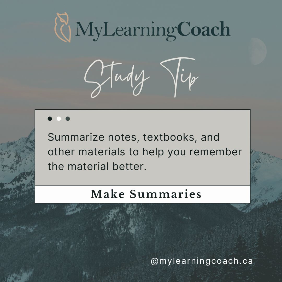 Study Tip: Summarize notes, textbooks, and other materials to help you remember the material better.

✨ Summarizing your notes and textbooks is a great way to reinforce your understanding and retention of the material. 📚 Try condensing key points into your own words to make studying more effective! #StudyTip #NoteTaking #EffectiveLearning